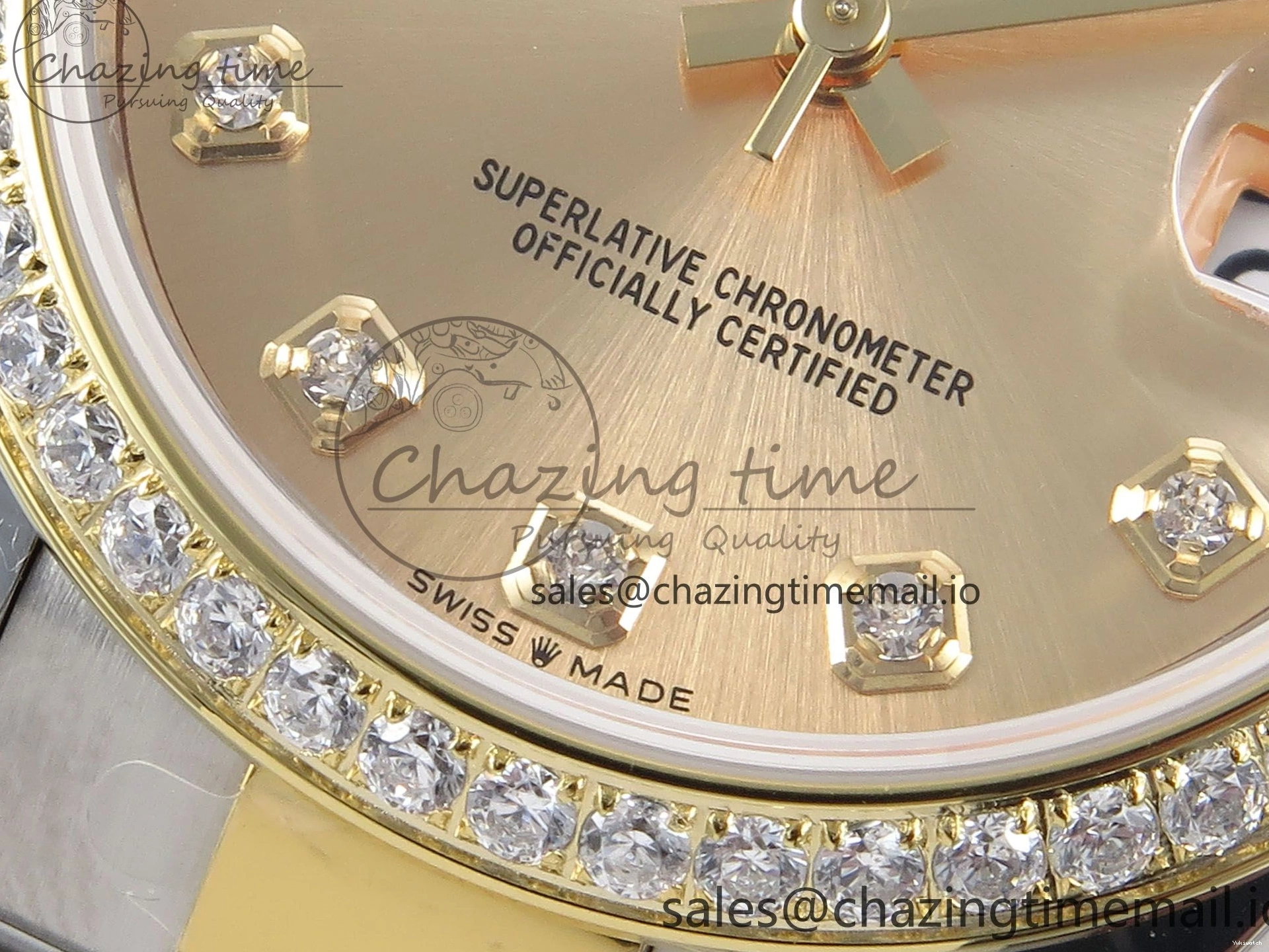 Diamonds Bezel ETA Oyster Best DateJust YG Edition Diamonds 904L 31 1:1 SS on Dial ARF 278383RBR Steel 2688 Bracelet YG 0518